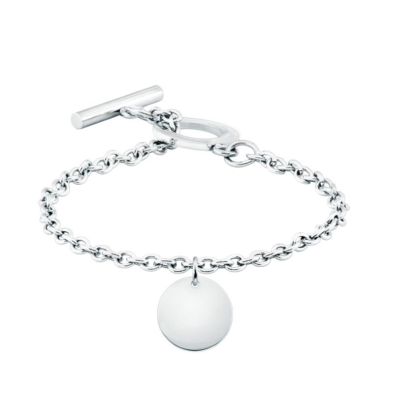 Personligt lyxigt cirkelarmband - Silver - 60