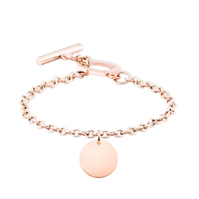 Personligt lyxigt cirkelarmband - Rosegold - 61