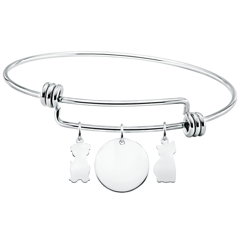 Personligt hund- och kattarmband - Silver - 60