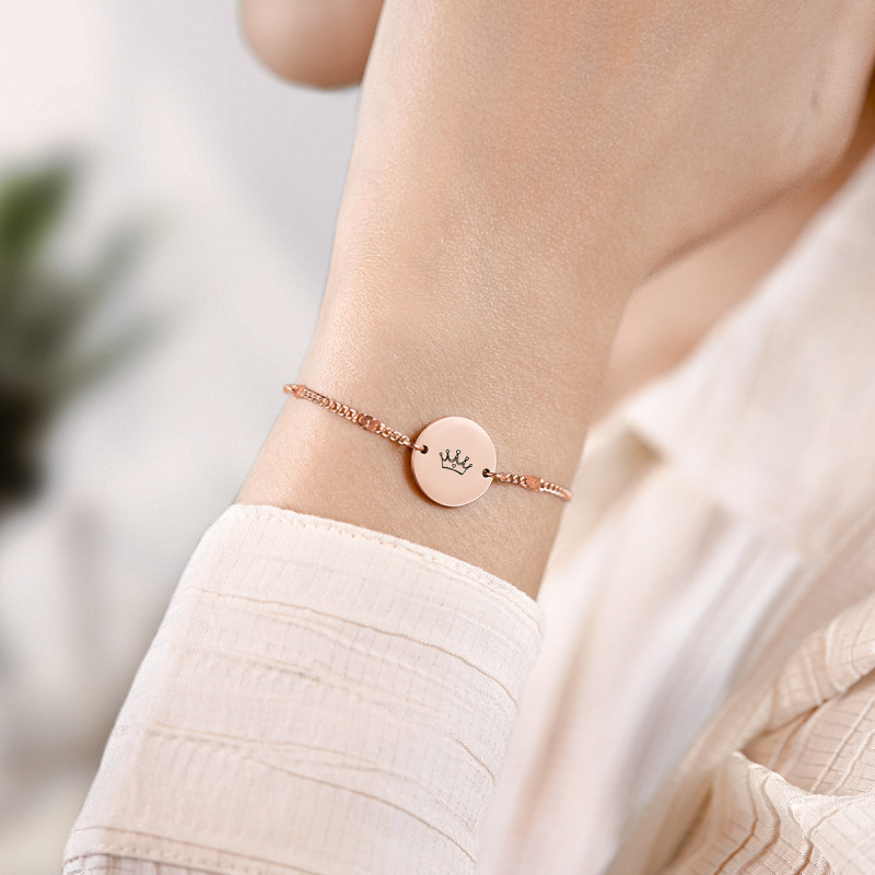 Personligt armband med illustration - Rosegold - 61